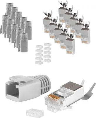 Productafbeelding van Shiverpeaks BS72067-10GR, RJ-45, Grijs, Metallic, Goud, 10 stuks