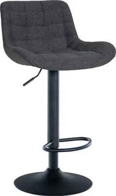 Produktbild von CLP Barhocker Tover 360° drehbar und in der Höhe verstellbar schwarz Material Stoff