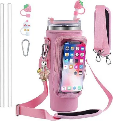 Image de Porte-bouteille 1,2 l rose pour la randonnée et le camping