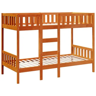 Immagine prodotto di vidaXL Letto a castello marrone cera 90x190 cm in legno di pino massiccio