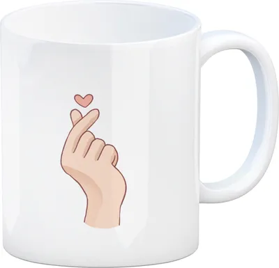 Produktbild von K-Pop Kaffeebecher in Farbe mit Herzsymbol