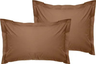 Produktbild von L'Essentiel Linge de Maison, Tonne Brune - 85, Oxford-Kissenbezug-Set (2 Stück), 100 % BAUMWOLLE RANFORCE, Braun,  50 x 70+5 cm