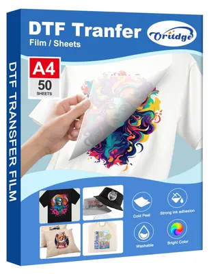 DTF Transferfolie A4, 50 Blatt, für Epson Drucker, PET-Folie