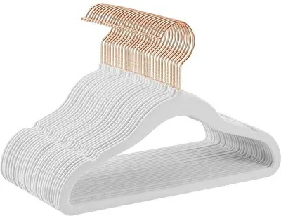 Image de Cintre pour enfants antidérapant et peu encombrant, lot de 10