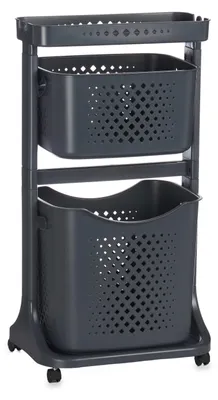 Produktbild von Kleiderschrank auf Rädern mit zwei Einlegeböden