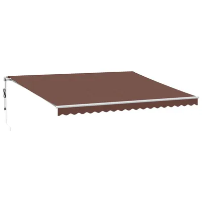 Zdjęcie produktu dla vidaXL Markiza automatyczna brązowa 450x350 cm