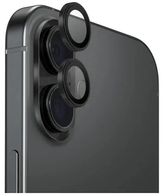 Produktbild von UNIQ Optix Aluminium-Kameraschutz für iPhone 17 mit Applikator - Schwarz