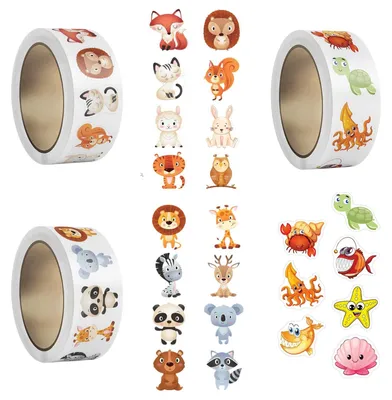 Image de 1500 autocollants d'animaux pour le scrapbooking et les projets DIY