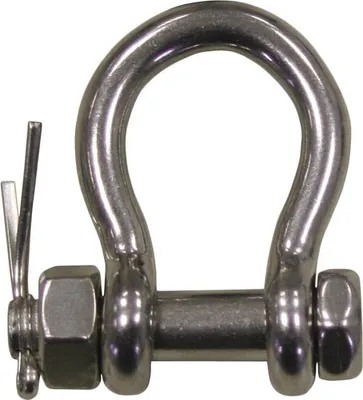 Produktbild von Schäkel geschweift Ø 8 mm mit Sicherungsbolzen Edelstahl V4A
