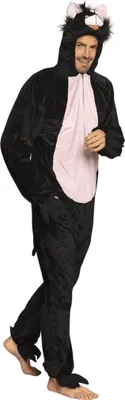 Produktbild von B88066-195 schwarz Damen Herren Katzen Kostüm Gr.bis max.195 cm Körpergröße