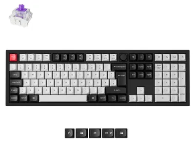 Image de Clavier mécanique QWERTZ - Connexion Bluetooth - Boîtier en aluminium - Rétroéclairage RGB