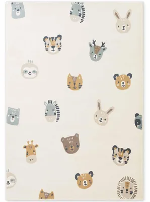 Produktbild von Hanse Home Kinderteppich Tiny Zoo, Spielteppich, Tiere, Kinderzimmer, Creme