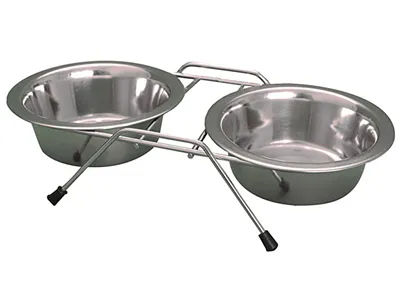 Immagine prodotto di BARRY KING Supporto cromato con ciotole da 2,8 l