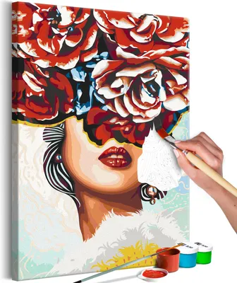 Produktbild von Vlies Malen nach Zahlen - Sweet Lips 40x60 cm Menschen n-A-1106-d-a
