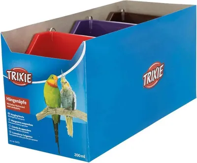 Produktbild von Trixie Hängeschalen Mit Drahthalterung Sortiert 200ml Mehrfarbig  Mehrfarbig One Size