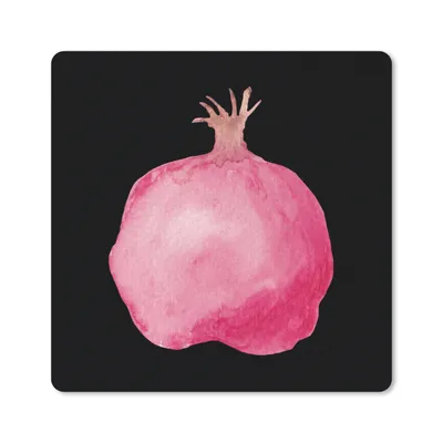 Produktbild von MuchoWow® Mauspad Mousepad Granatapfel - Rosa - Schwarz 30x30 cm - Mousepads - Maus Mat - Pad - Mausunterlage - Gaming