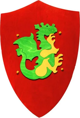 Image de Fauna Bouclier en bois avec dragon