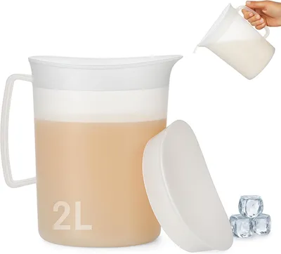 Obrázok produktu pre Džbán na vodu 2 l, plast, bez BPA, priesvitná biela, pre kuchyňu