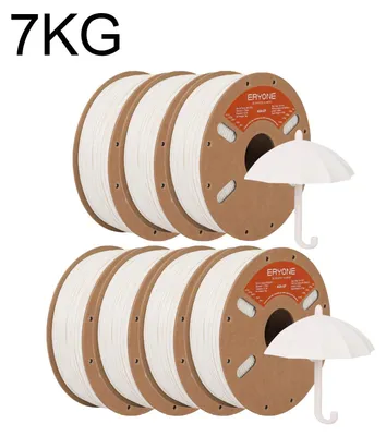Produktbild von Glasfaserverstärktes ASA Filament - 3D Drucker 1,75 mm ±0,03 mm - Hohe Festigkeit - UV- und witterungsbeständig - 7 kg - Weiß