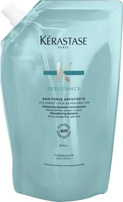 A refill pouch of Kérastase shampoo.