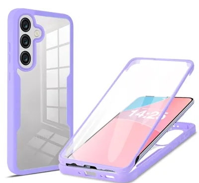 Produktbild von 360 Grad Rundum Schutz Handyhülle für Samsung Galaxy A56 5G Full Cover Vollschutz Case Farbe: Violett