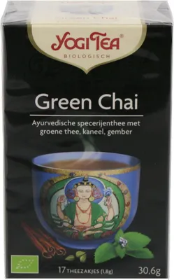 Produktbild von Yogi Tea Grüner Chai-Tee,  17 x 1,8 Gramm