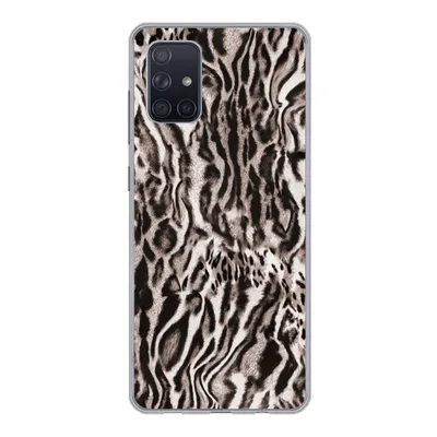 Produktbild von MuchoWow® Handyhülle Schutzhülle Hülle für Samsung Galaxy A51 Pantherdruck - Formen - Schwarz - Braun Silikon Softcase Handy Hülle - Schutzabdeckung