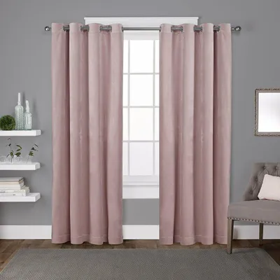 Samt-Ösenschals 2er-Set, 137,2 x 243,8 cm, lichtfilternd, blush