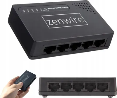 Image de Commutateur LAN 5 ports Gigabit Ethernet RJ-45 10/100/1000 Mbps – Plug and Play – LED