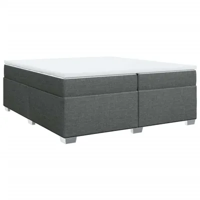 Produktbild von Boxspringbett mit Matratze Dunkelgrau 200x200 cm Stoff