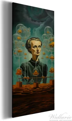 Produktbild von Wallario Premium Leinwandbild Gedankenexperiment in Größe 30 x 75 cm