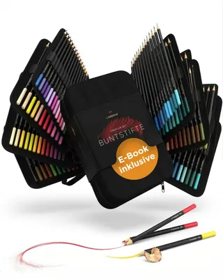 Produktbild von LIEBERGE Premium Buntstifte Set in Profi-Nylon-Etui – 72 Farben – hochpigmentierte Colored Pencils – bruchstabil, weiche Farbabgabe | Malstifte