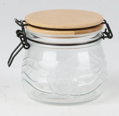 Produktbild von Drahtbügelgläser 500 ml mit Bambusdeckel im 12er Set – luftdicht, dekorativ, ideal zur Aufbewahrung von Lebensmitteln, Gewürzen & DIY-Projekten