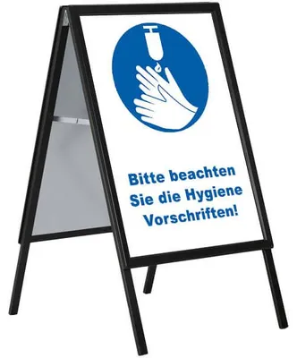 Produktbild von Kundenstopper wetterfest 32mm schwarz DIN B1