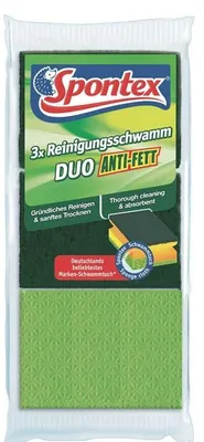 Zdjęcie produktu dla Spontex 849183 Spontex DUO ANTI-FETT Schwämme 3 St.