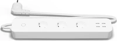 Zdjęcie produktu dla Inteligentna listwa zasilająca Wi-Fi z 3 gniazdami i 4 portami USB, monitorowanie zużycia energii