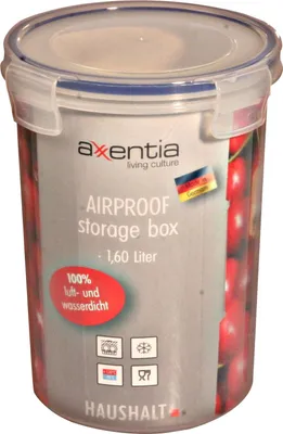 Produktbild von BEHÄLTER ZUR LEBENSMITTELAUFBEWAHRUNG, RUND, 1600 ML, HERMETISCH VERSCHLIEßBAR, AXENTIA