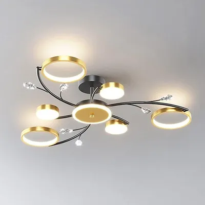 Produktbild von Deckenleuchte 6 Flammig Deckenlampe Mit Fernbedienung,Dimmbar, 70W, Stufenloses Dimmen