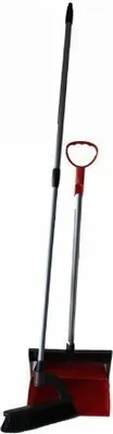 Produktbild von Kehrgarnitur "Teleskopstiel"  1,45 m, Schaufel klappbar, langer Stiel 1 m, Griff