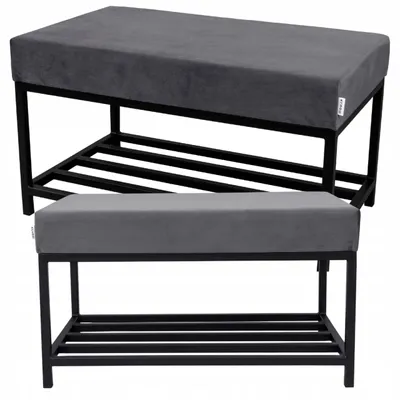 Produktbild von SCHUHREGAL MIT ABLAGE 60 x 30 x 46 cm – PUFA LOFT SITZMÖBEL FÜR DEN FLUR