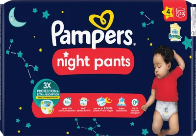 Produktbild von Pampers Baby Pants night Baby Dry Gr.4 Maxi (9-15 kg), 40 St