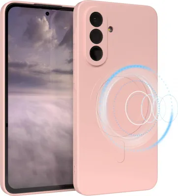 Produktbild von EAZY CASE - Silikonhülle magnetisch für Samsung Galaxy A36, Hülle Silikon, weich stoßfeste Magnet Handyhülle, Schutzhülle mit Kameraschutz, TPU Bumper in Rosa
