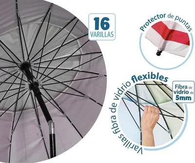 Immagine prodotto di Ombrellone in alluminio per applicazioni nautiche con protezione UPF 50+, 220 cm, rosso