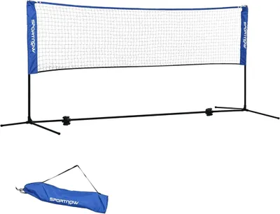Produktbild von Badmintonnetz Set h?henverstellbar 103-155 cm, faltbar mit Tasche, Blau