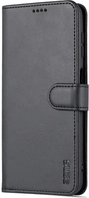 Produktbild von König Design Hülle kompatibel mit Samsung Galaxy A13 4G Kunstleder Handyhülle - Handy Case Schwarz