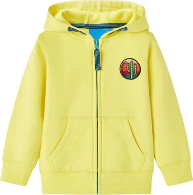 Produktbild von Kinder-Kapuzenpullover mit Reißverschluss Hellgelb 92