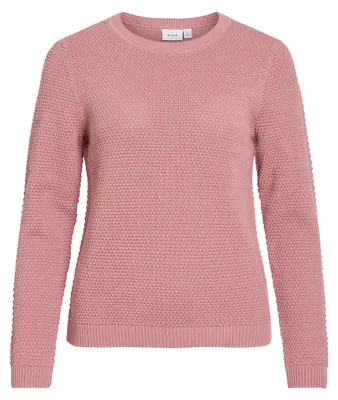 Image de VILA pull en tricot avec col rond Sweater douillet structure design Taille : XS