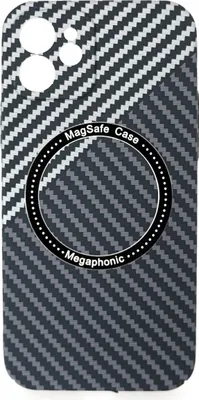Produktbild von Magnetic Carbon Case kompatibel mit iPhone 12 MagSafe Handyhülle Bumper Cover Grau