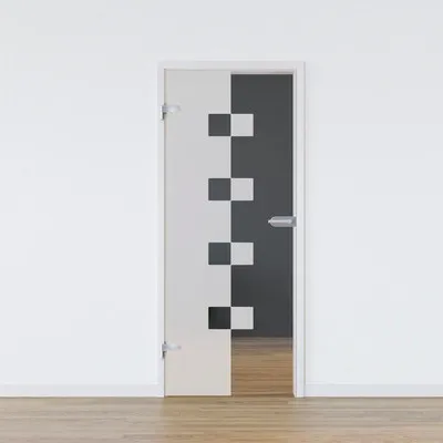 Produktbild von Pertura Glastür Komplettset Glera Cube 834x1960x8 mm Links inkl. Studio Beschlag Edelstahl unverschließbar