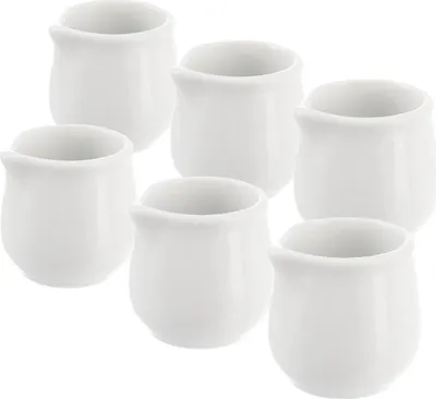Zdjęcie produktu dla Sześć eleganckich porcelanowych dzbanków z praktycznymi dzióbkami